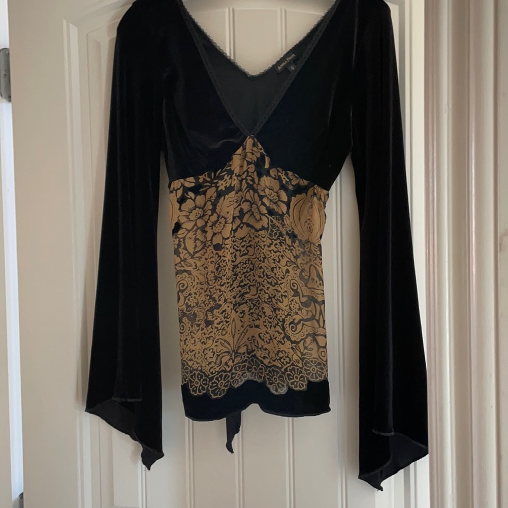 Anna Paul Velvet and Silk blouse